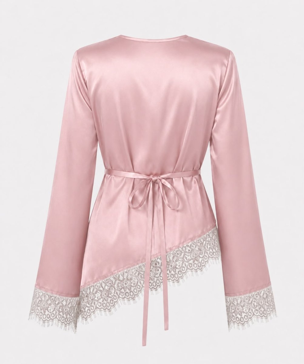 Pink Asymmetrical shirt - Layali Al Noor