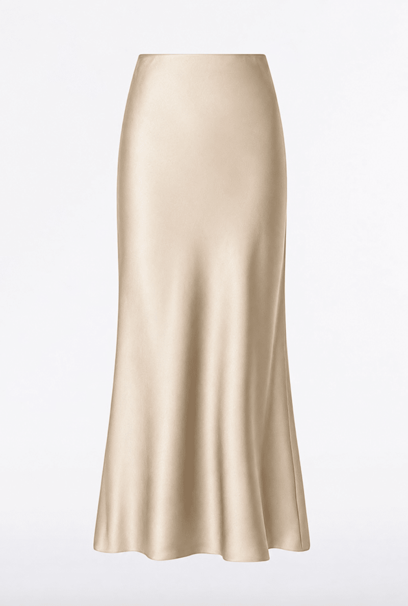 Satin Skirt - Champagne - Layali Al Noor