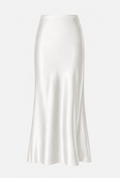 Satin Skirt - White - Layali Al Noor